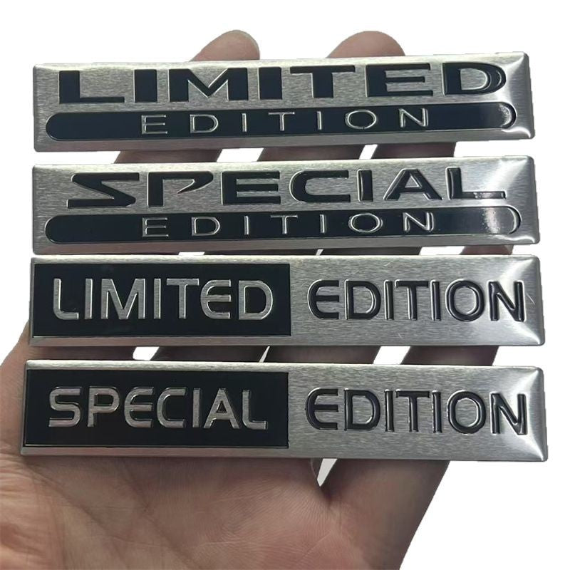 Cross-border LIMITED EDITION car logo, car modification SPECIAL EDITION metal car sticker, aluminum label