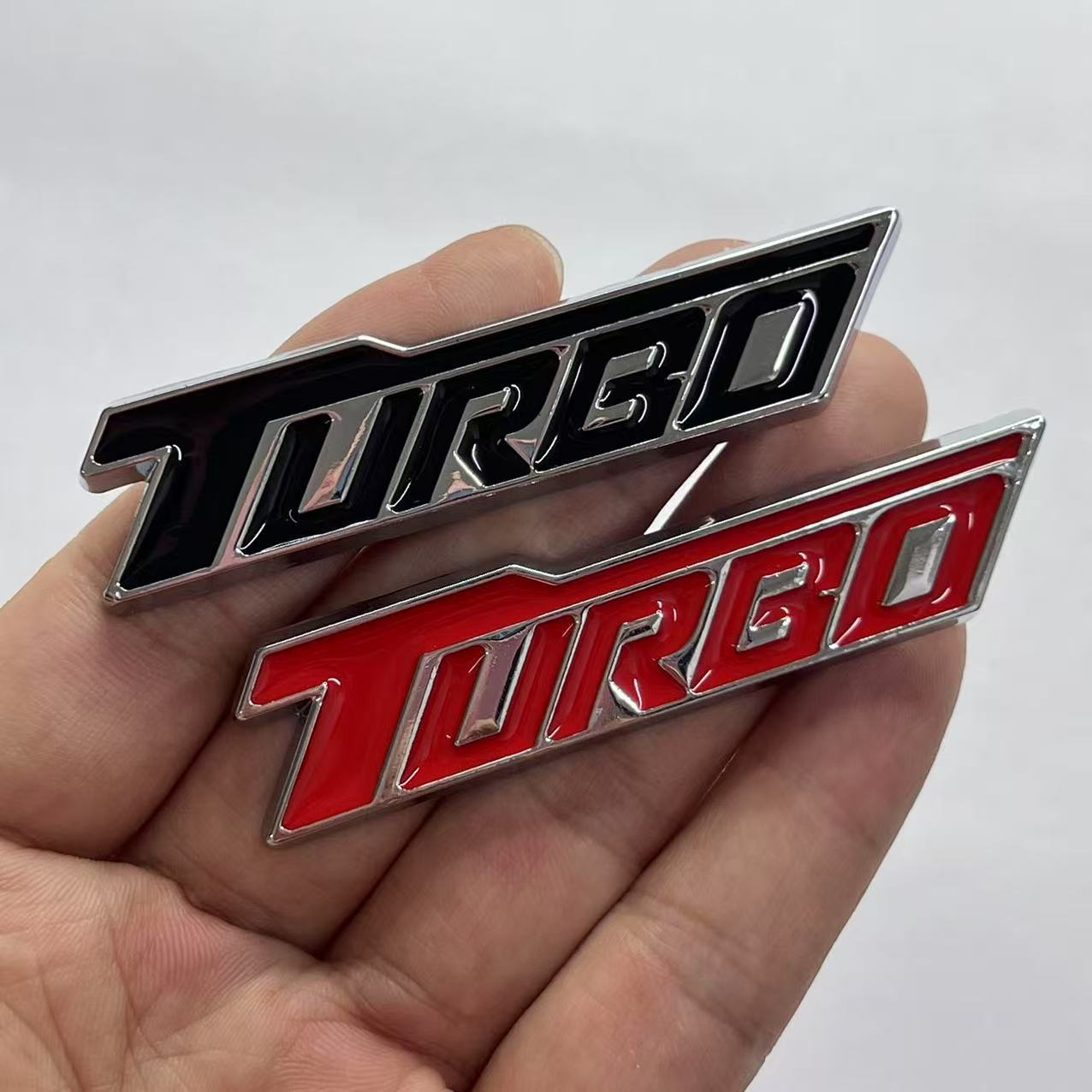 Car modification car logo turbocharged TURBO metal car sticker sports body sticker rear sticker side sticker decorative sticker