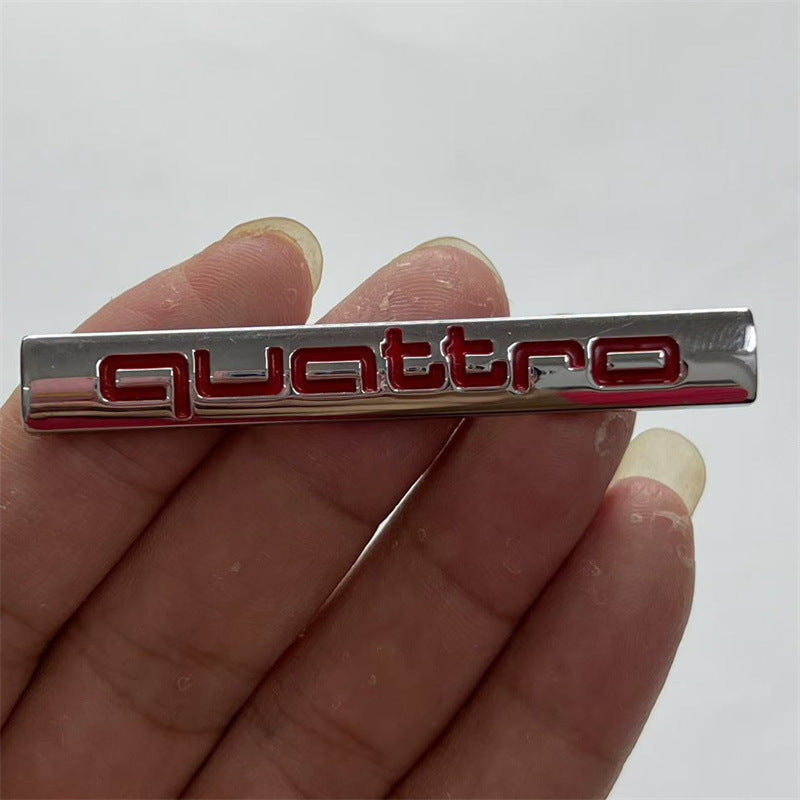 Quattro labeling, suitable for Audi A4LA3A5A7A6LQ3Q5Q7 logo, 4WD tail modification label