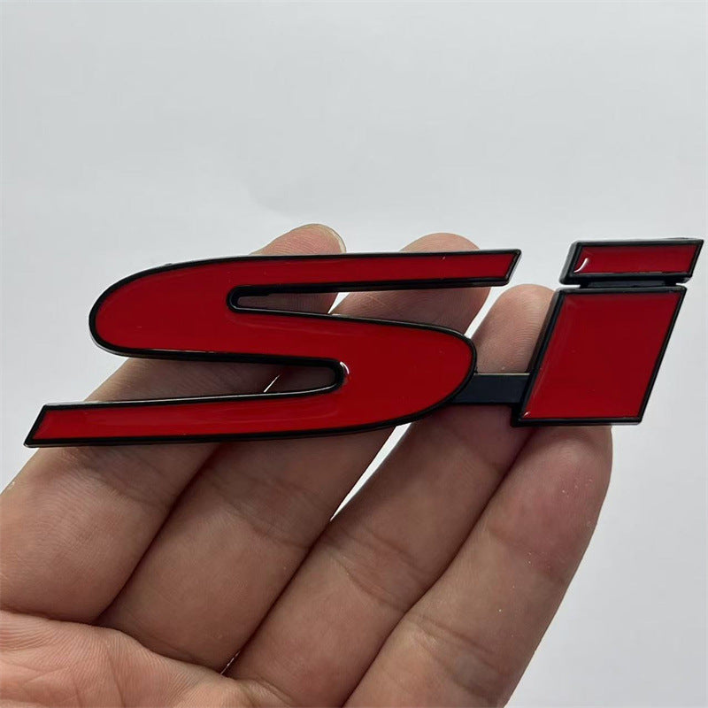 Metal rear tail mark SI modification, car sticker, suitable for Honda, Civic crv XRV crown tail mark side mark