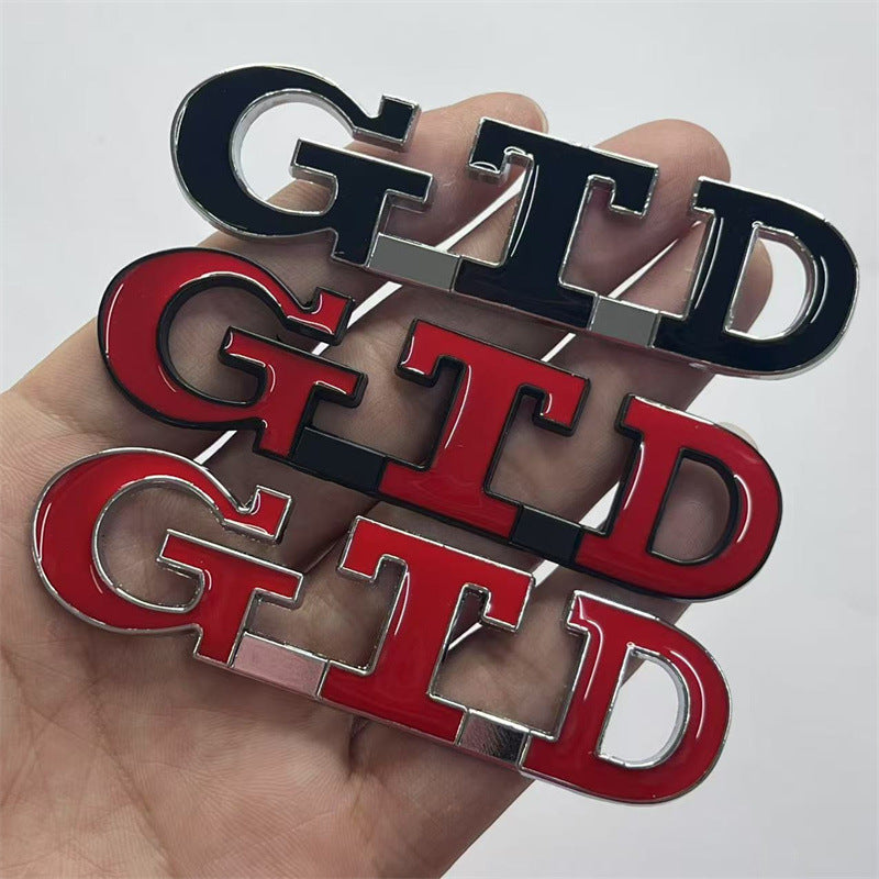 Suitable for Volkswagen POLO Golf 6 7 car logo side label GTI GTD tail label R car label modified metal label