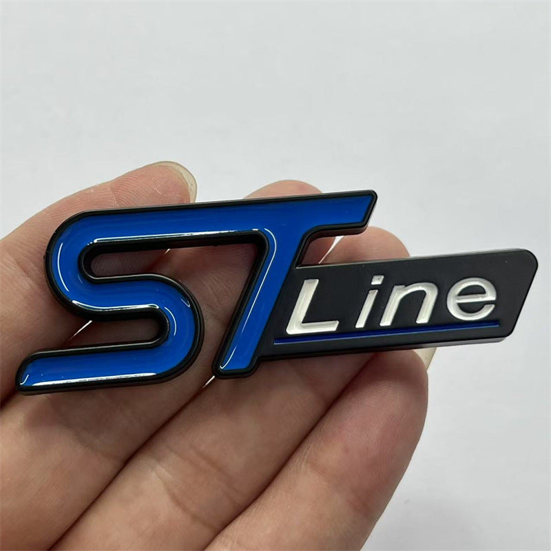 Metal STline car labeling, suitable for Ford Sharp Modified Car Label Performance ST Sports Body Tailgate Label