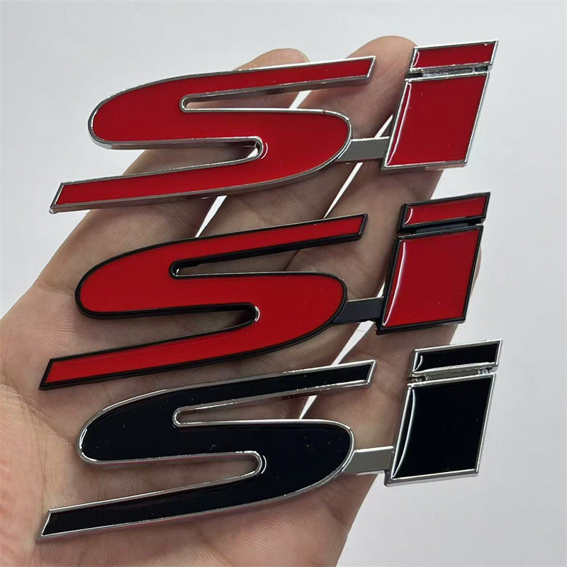 Metal rear tail mark SI modification, car sticker, suitable for Honda, Civic crv XRV crown tail mark side mark
