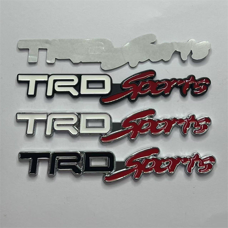 Auto metal car logo TRDsports label, fender car sticker TRDsports front logo modification, tail logo