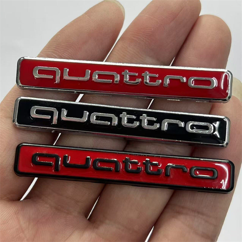 Cross-border small S345678 4WD modified rear sticker quattro Limited metal logo modified sticker