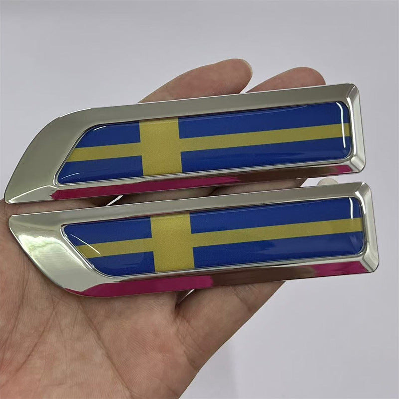 Applicable to automobiles UK Germany France USA Italy China, metal modified fender labeling, side labeling