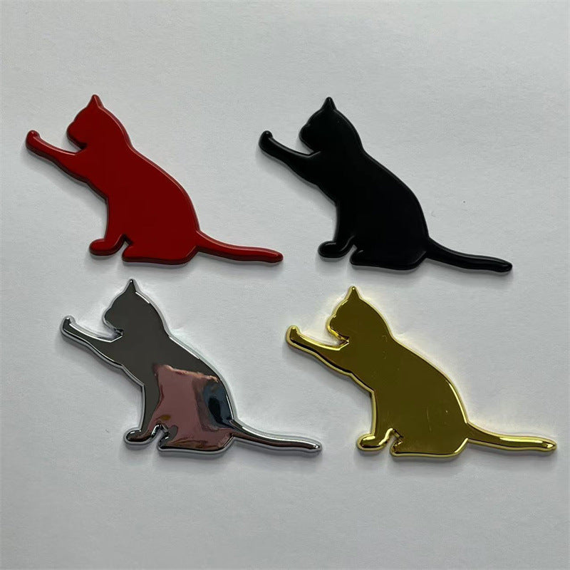汽车个性宠物猫坐立猫车贴金属车贴尾标侧标外饰划痕装饰猫车贴