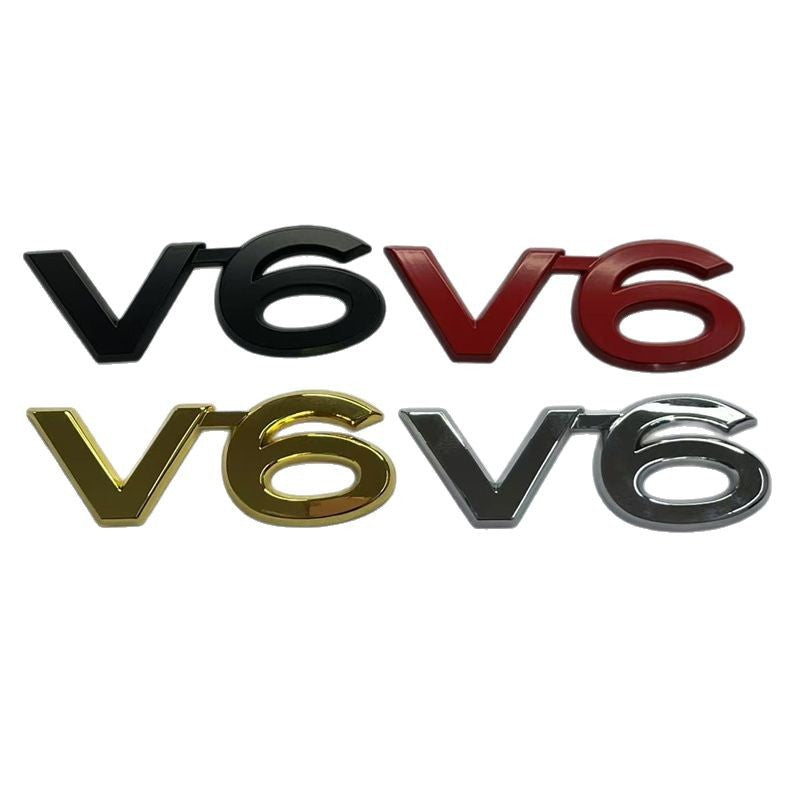 Suitable for V6 labeling Toyota Prado V6 metal side label, overbearing modified logo Landcool Luze tail label