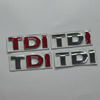 Suitable for Volkswagen, modified metal car sticker TDI car logo, side logo, tail logo, middle net logo, sports displacement logo