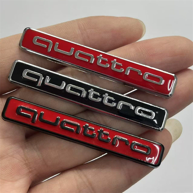 Suitable for Audi A4LQ5 Limited Edition Limited quattro metal logo interior tail label car sticker side label