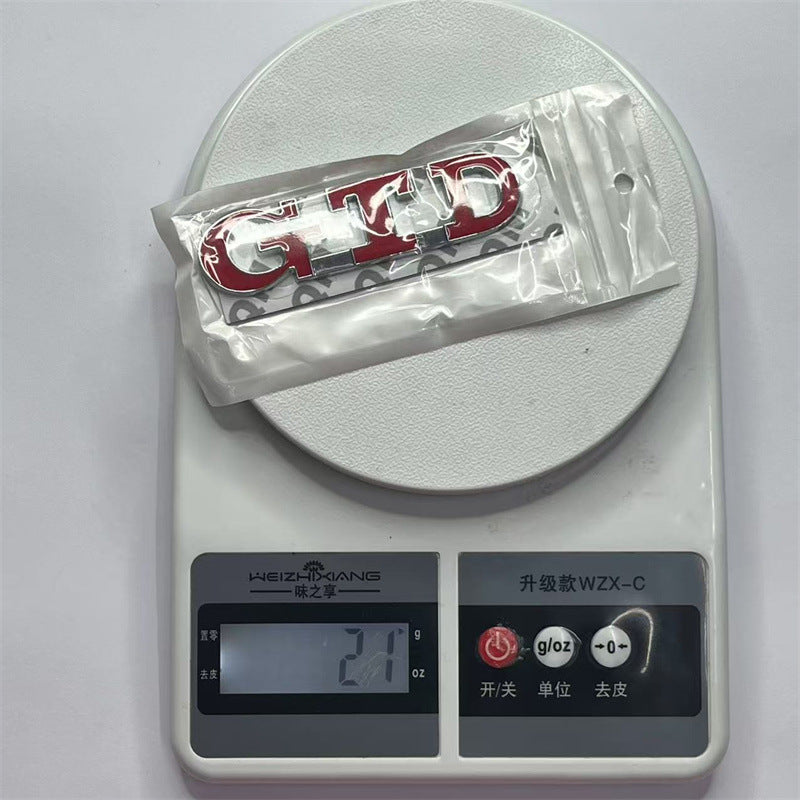 Suitable for Volkswagen POLO Golf 6 7 car logo side label GTI GTD tail label R car label modified metal label