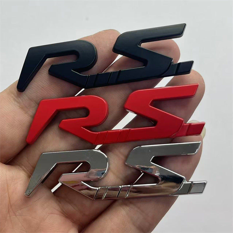 Suitable for RS car logo Renault logo tail logo modification sticker RS LINE sticker Sports side sticker Metal body sticker