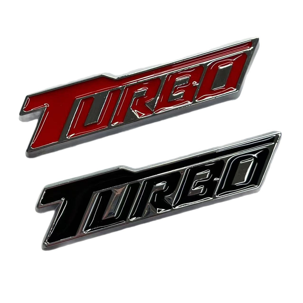 Car modification car logo turbocharged TURBO metal car sticker sports body sticker rear sticker side sticker decorative sticker