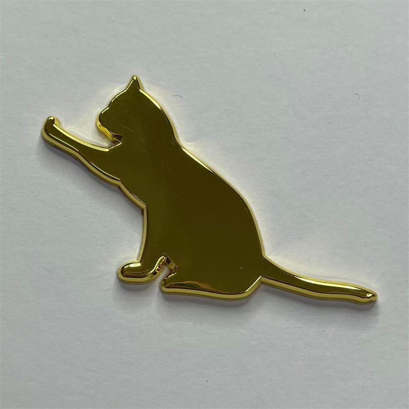 汽车个性宠物猫坐立猫车贴金属车贴尾标侧标外饰划痕装饰猫车贴