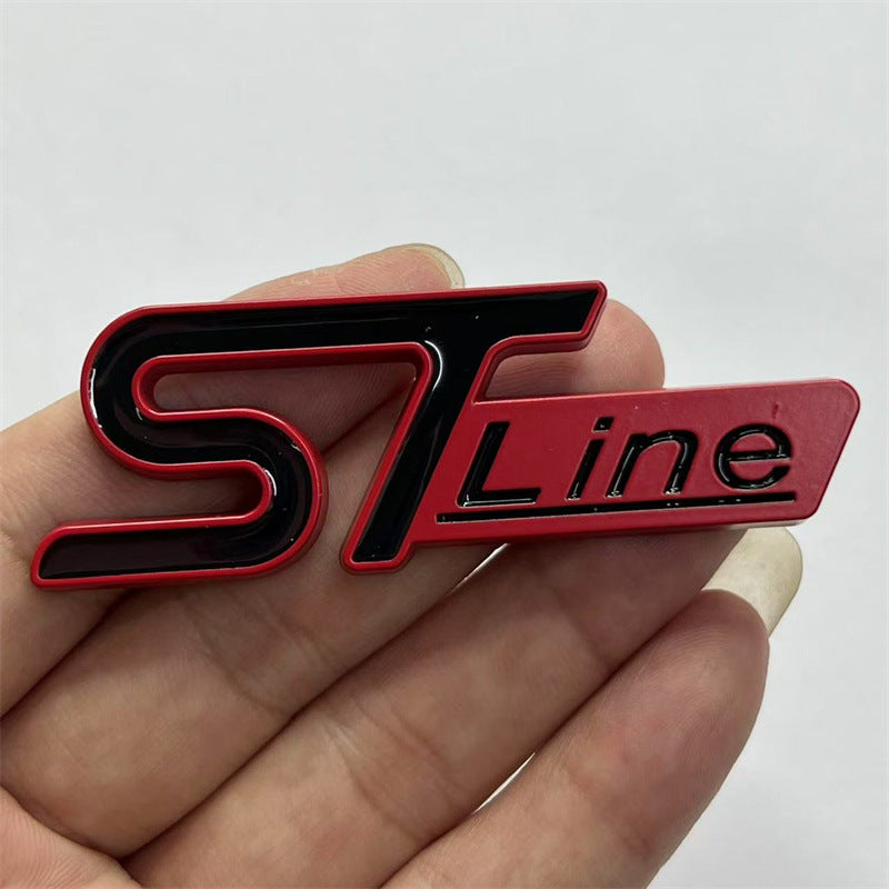 Metal STline car labeling, suitable for Ford Sharp Modified Car Label Performance ST Sports Body Tailgate Label