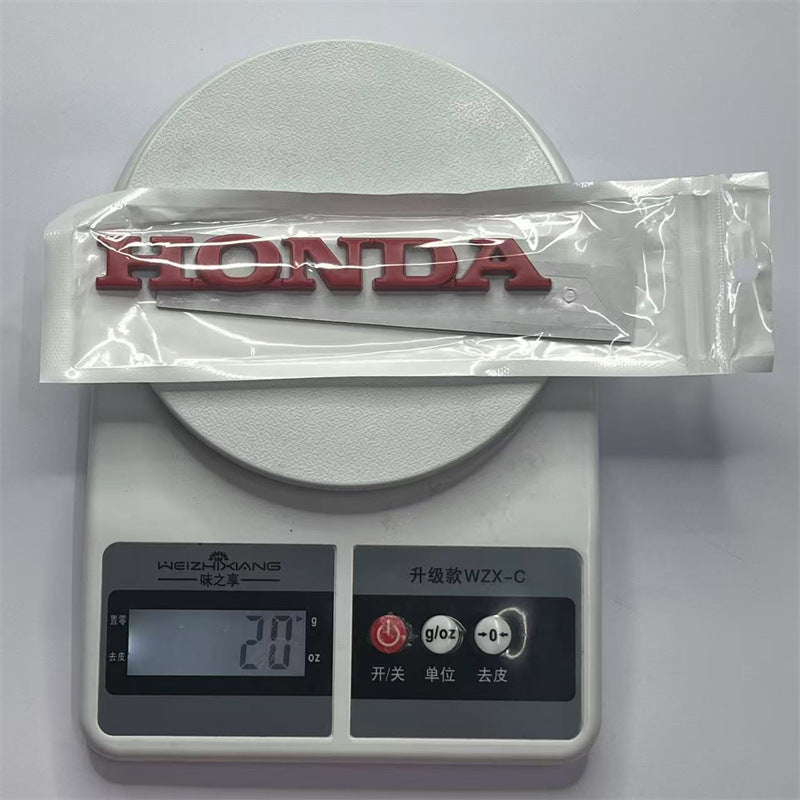 Suitable for Honda modification HONDA trunk logo labeling, metal one-piece English letter decorative body sticker
