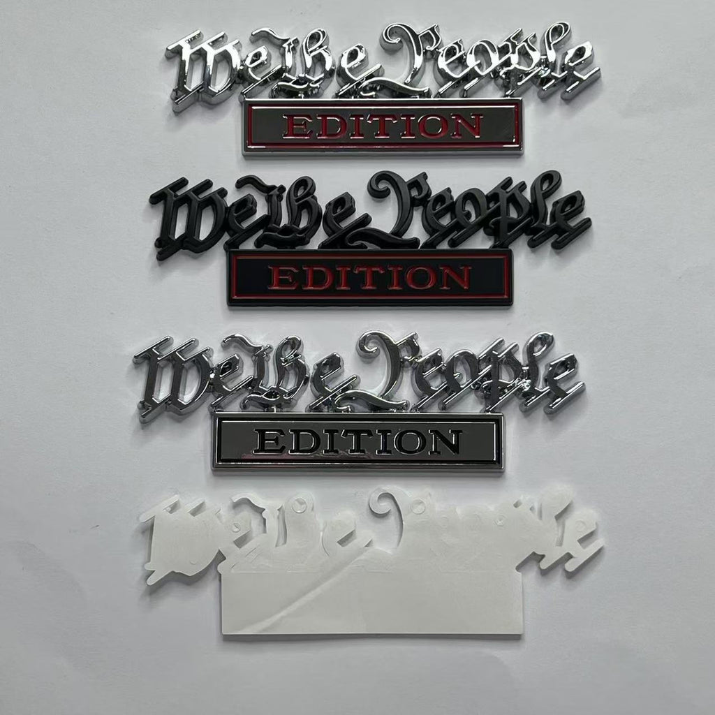 Cross-border supply Car modification label we the people Metal car sticker EDITION Body sticker Tail sticker