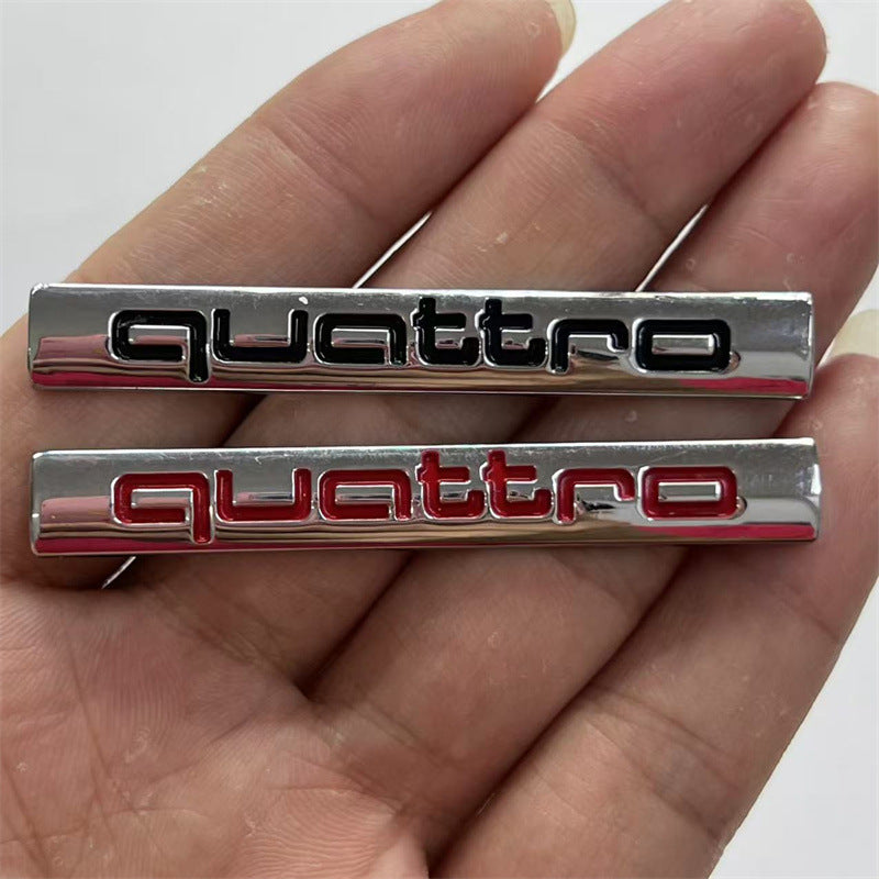 Quattro labeling, suitable for Audi A4LA3A5A7A6LQ3Q5Q7 logo, 4WD tail modification label