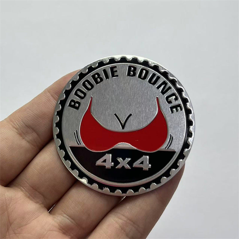 Applicable Jeep Off-Road 4X4 RATED Logo Wrangler Compass 4 Wheel Drive Sticker Metal Badge Aluminum Sticker
