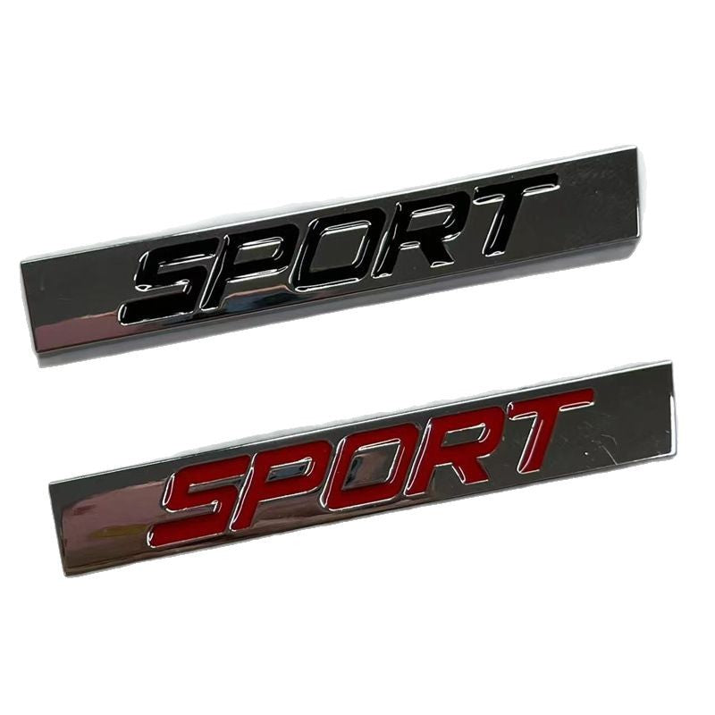 Auto metal SPORT car sticker, sports car logo, modified personalized car sticker 3D three-dimensional metal decorative car sticker