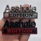 Cross-border Asshole EDITION Car sticker Auto metal ASS HOLE Car logo Modified body sticker, tail label