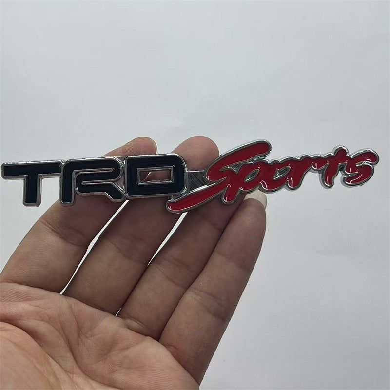 Auto metal car logo TRDsports label, fender car sticker TRDsports front logo modification, tail logo