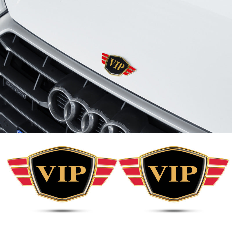 Car VIP car metal car sticker 3d three-dimensional side label personalized creative body decoration modification sticker supplies tail label