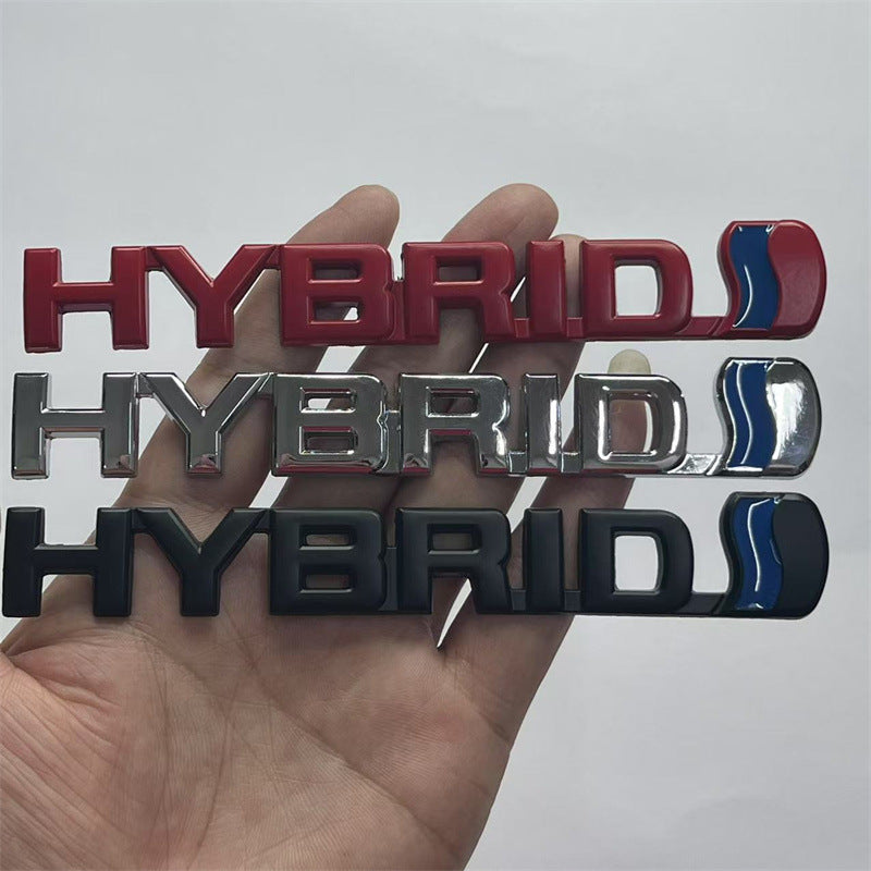 Suitable for Toyota RAV4 Ruizhi HYBRID environmentally friendly hybrid car logo, metal body sticker, rear sticker