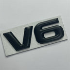 Car displacement standard V6 fender car logo, metal V6 modified displacement car sticker V6 rear label V6 side label