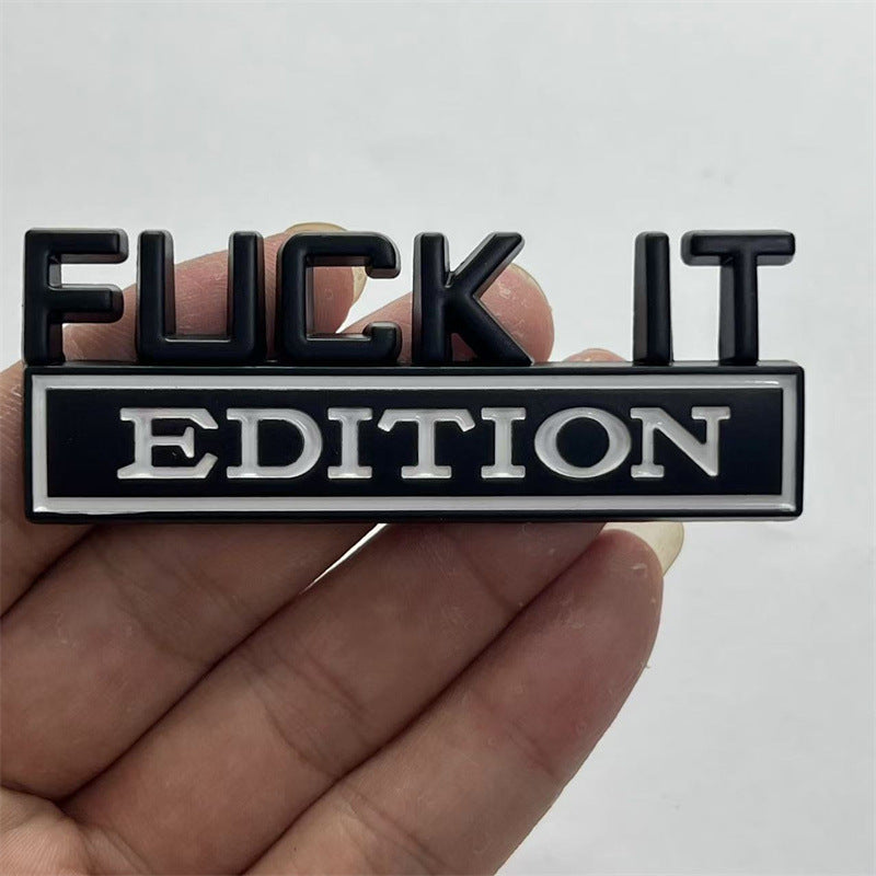 Suitable for Ford car labeling, car metal flap label fuck it edition modified badge