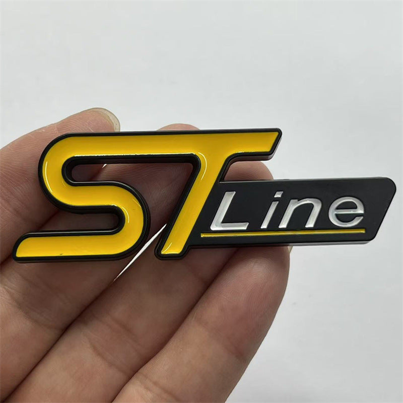 Metal STline car labeling, suitable for Ford Sharp Modified Car Label Performance ST Sports Body Tailgate Label