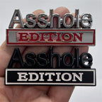 Cross-border Asshole EDITION Car sticker Auto metal ASS HOLE Car logo Modified body sticker, tail label