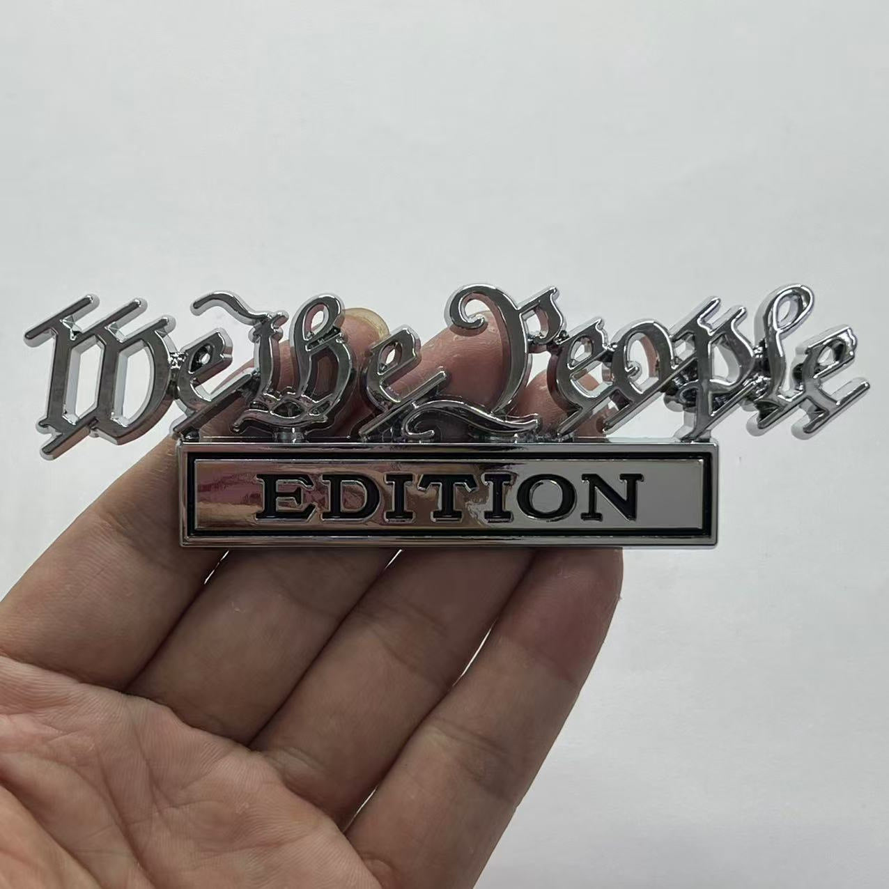 Cross-border supply Car modification label we the people Metal car sticker EDITION Body sticker Tail sticker
