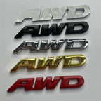 Car AWD metal car logo, modified trunk tail label, small AWD displacement label, side label, leaf board car sticker