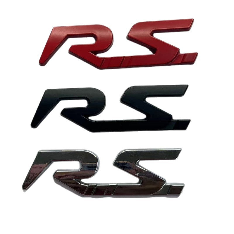 Suitable for RS car logo Renault logo tail logo modification sticker RS LINE sticker Sports side sticker Metal body sticker