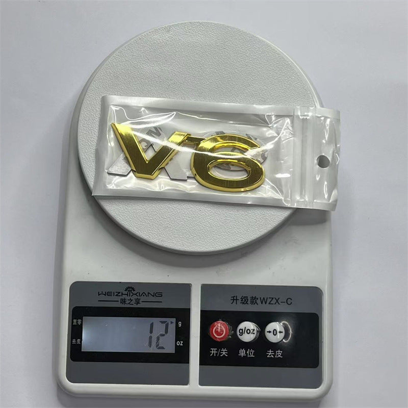 Suitable for V6 labeling Toyota Prado V6 metal side label, overbearing modified logo Landcool Luze tail label