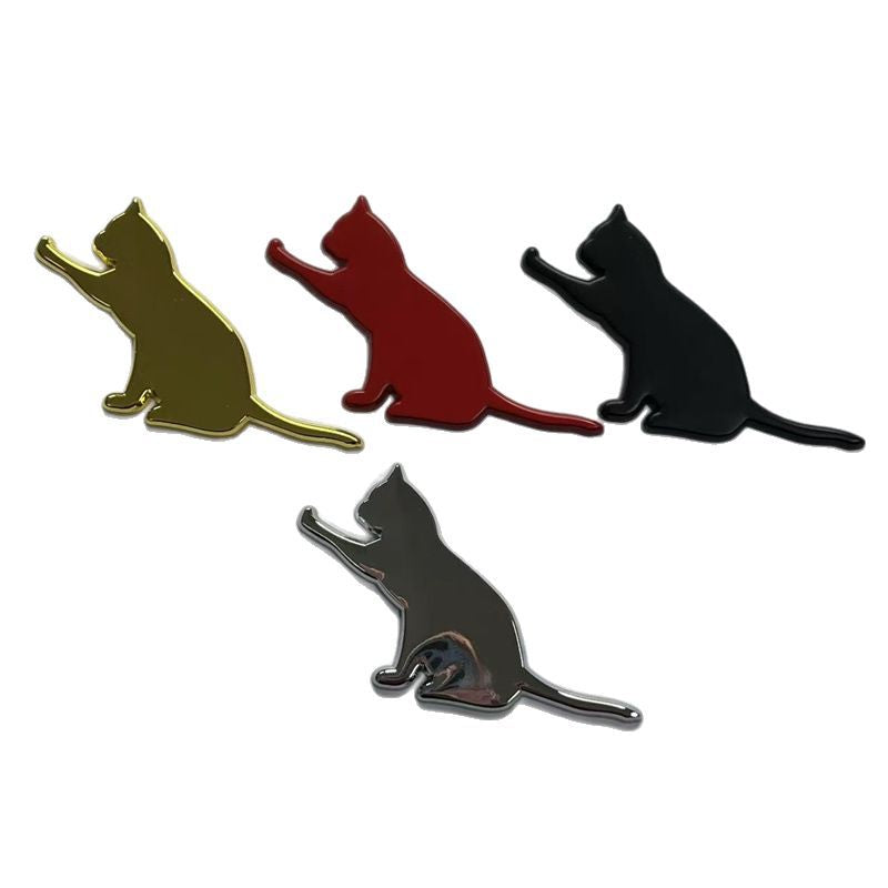 汽车个性宠物猫坐立猫车贴金属车贴尾标侧标外饰划痕装饰猫车贴