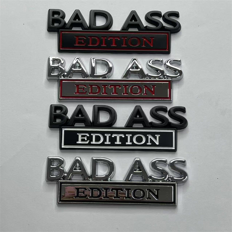 Cross-border supply Car logo Car modification label BAD ASS Car sticker Metal EDITION Body sticker Tail sticker