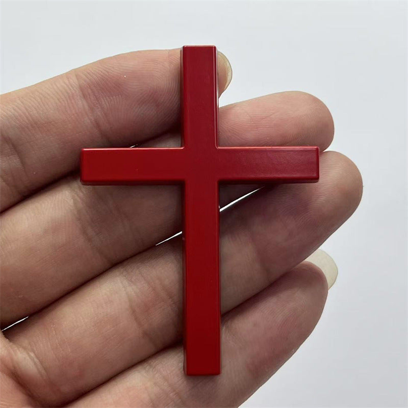 Car metal sticker 3D three-dimensional cross sticker scratch sticker rear sticker personalized body decoration leaf board car sticker