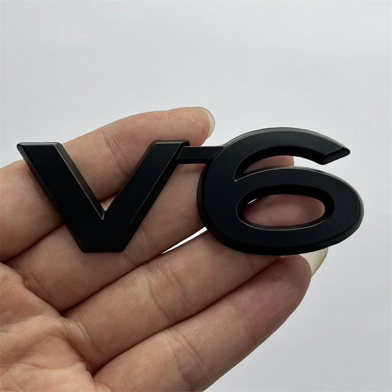 Suitable for V6 labeling Toyota Prado V6 metal side label, overbearing modified logo Landcool Luze tail label
