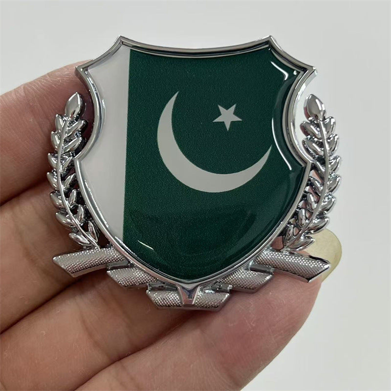 汽车车贴国旗金属巴基斯坦车贴侧标个性立体车标装饰贴纸划痕遮挡