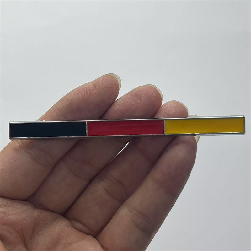 Cross-border hot sale, national flag car sticker, car flag metal side sticker, Germany, Italy, France tail sticker for loading cars