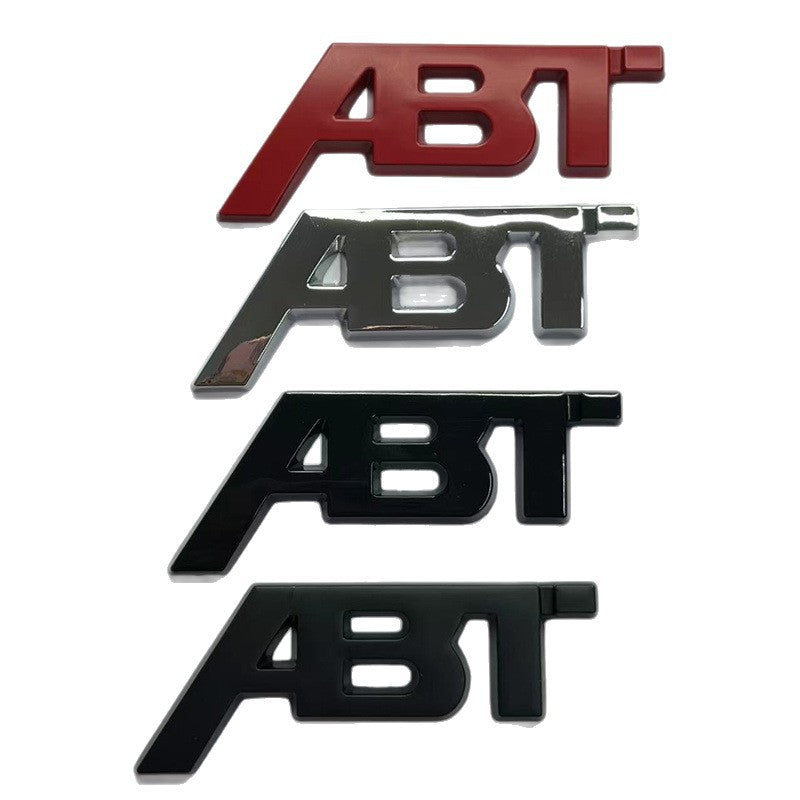 Suitable for car modification metal ABT labeling, personalized net modification ABT car logo, trunk fender sticker