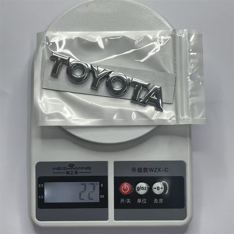 Suitable for Corolla Camry Ruizhi Corolla Crown Highlander Modified Metal TOYOTA Tailbox Labeling