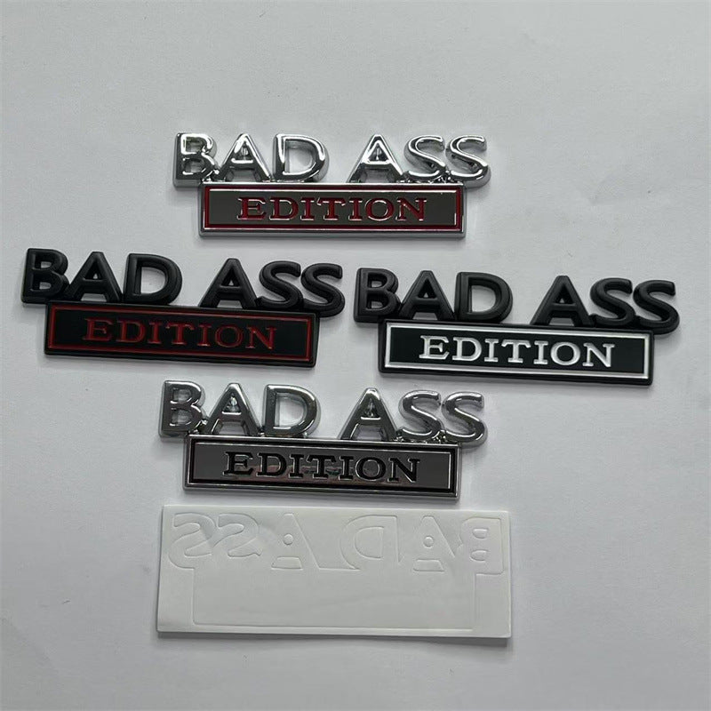 Cross-border supply Car logo Car modification label BAD ASS Car sticker Metal EDITION Body sticker Tail sticker