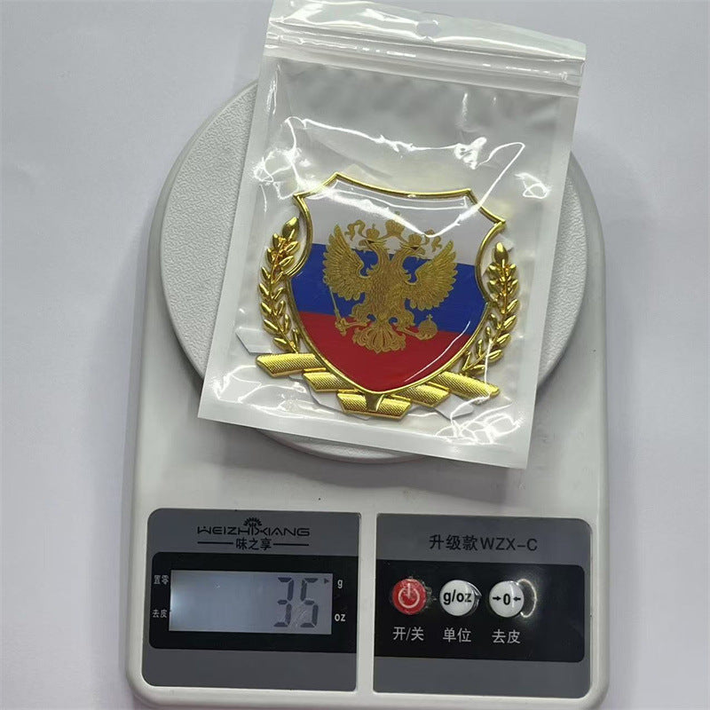 Car sticker personalized creative metal covering scratches sticker fuel tank cover sticker Russian flag tail sticker modified eagle sticker