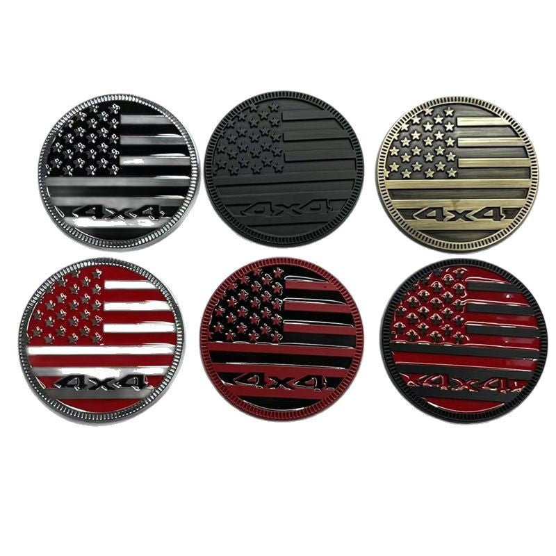 The new 4x4 American flag decorative sticker is suitable for Jeep, Chevrolet, pickup truck modified 4x4 American flag car sticker