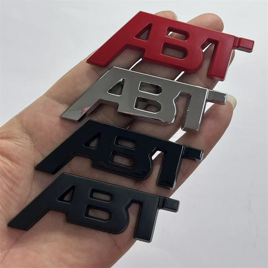 Suitable for car modification metal ABT labeling, personalized net modification ABT car logo, trunk fender sticker