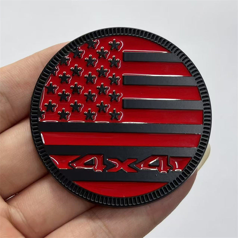The new 4x4 American flag decorative sticker is suitable for Jeep, Chevrolet, pickup truck modified 4x4 American flag car sticker
