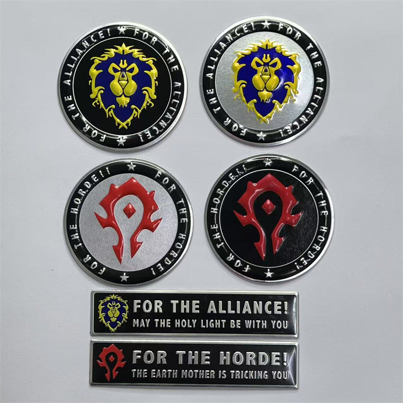 World of Warcraft car sticker wow car sticker for tribal alliance Warcraft car logo, fuel tank sticker rear scratch sticker